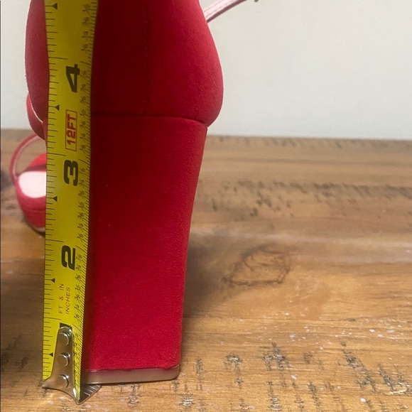 Chinese Laundry Taryn Womens Size 8 Dress Sandals Red Suede NWOT - Picture 11 of 16